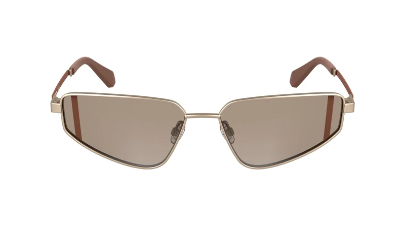 CALVIN KLEIN JEANS Women's Sunglasses CKJ25200S - Matte Rose Gold with Solid Peach Lens