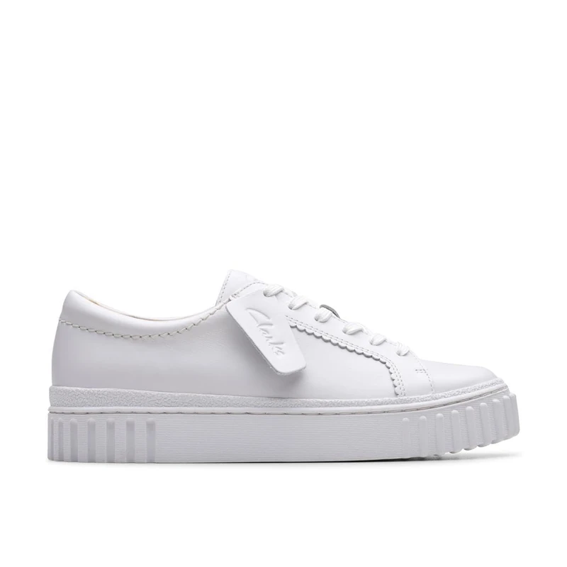 Clarks Mayhill Walk Womens White Leather, 6