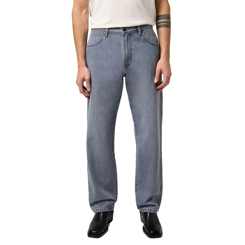 Wrangler Men's Frontier Relaxed Straight Fit Straight Leg Jeans, Light Ice, 36 W/34 L