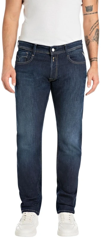 Replay Men's M1005 Jeans, 007 Dark Blue, 34 W/32 L