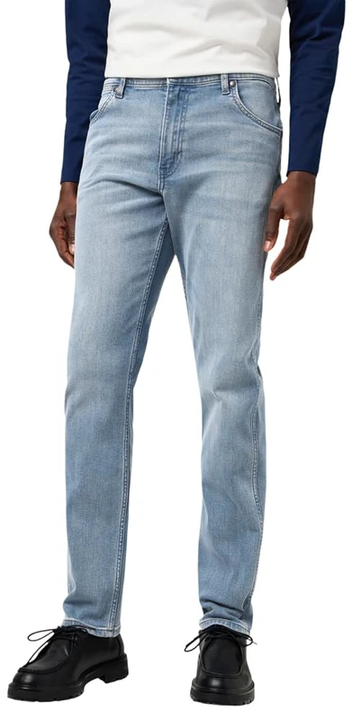 Wrangler Herren-Jeans Greensboro, Regular Fit, Straight Leg Grey Light