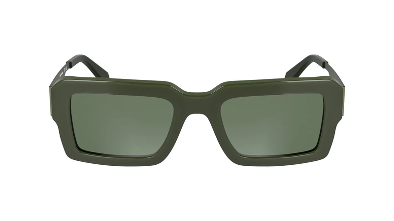 CALVIN KLEIN JEANS Unisex Adult Sunglasses CKJ25606S - Green with Solid Khaki Lens
