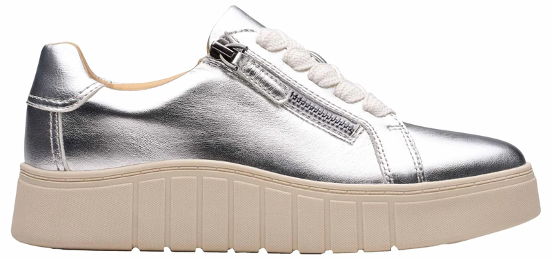 Clarks Mykah Joy Womens Silver Leather, 5.5