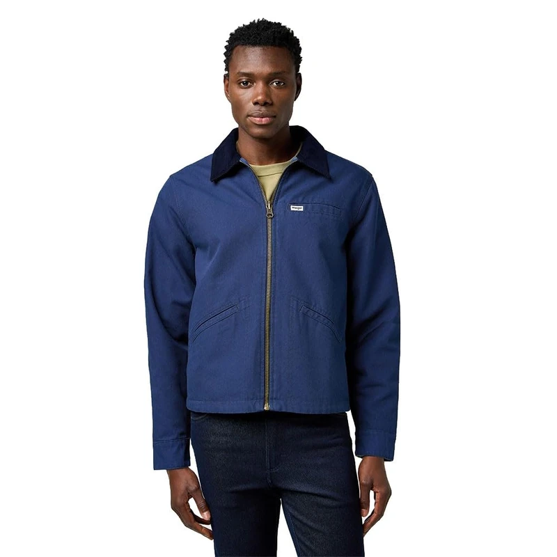 WRANGLER - Mens Jacket - Regular Fit - Utility Jacket - Navy