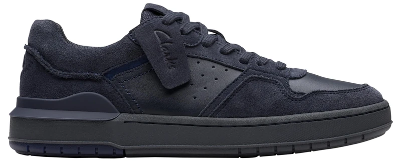 Clarks Premium Men's Courtlite2 Lo Sneaker, Navy Suede, 9.5 UK