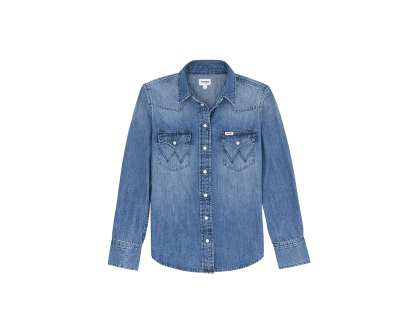 Wrangler Women's Heritage Shirt, Light Hand, XL
