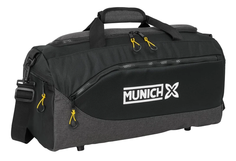 Safta Munich Topo – Sports Bag, Backpack, Ideal for Children of Different Ages, Comfortable and Versatile, Quality and Resistance, 50 x 25 x 25 cm, Black/White, M, Casual