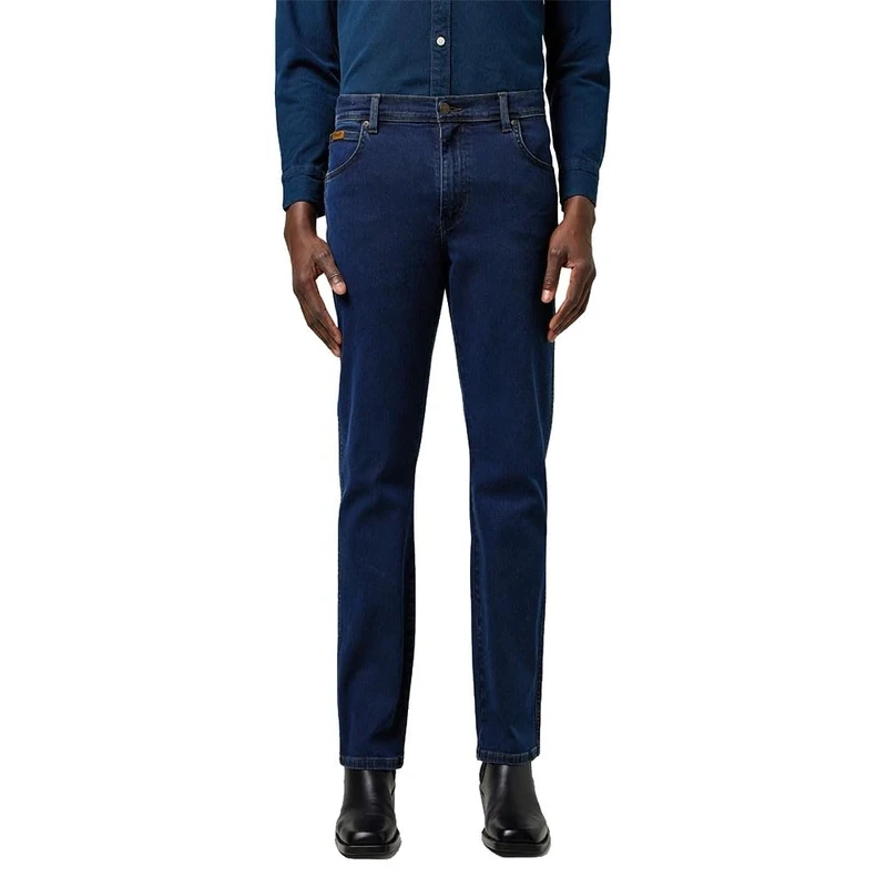 Wrangler Texas Men's Regular Fit Straight Leg Jeans, Rustic Navy, 44W x 34L
