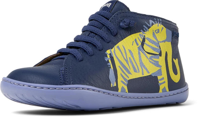 Camper Peu Cami 90019 Basket Bootie, Dark Blue 123 TWS, 32 EU, Dark Blue 123 Tws, 13 UK