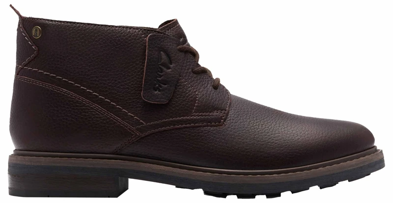 Clarks Premium Men's Newford Mid WP Chukka Boot, Brown WLined Lea, 10 UK