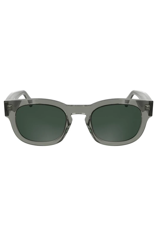 CALVIN KLEIN JEANS Unisex Adult Sunglasses CKJ25601S - Grey To Dark Grey with Solid Green Lens