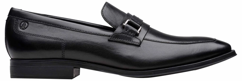 Clarks Men's Paulton Lo, Black Leather, 8.5 UK