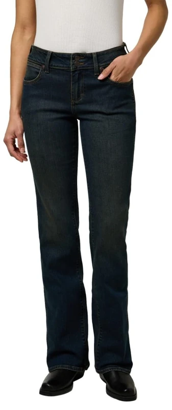Wrangler Women's Low Rise Bold Boot Jeans, Pioneer Town, 33W x 32L