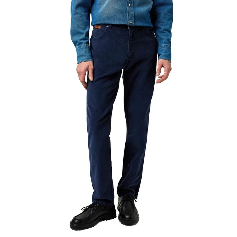 Wrangler Texas Slim Men's Jeans - Blue - Silkway W29-W50 Stretch Cotton, Indigo (Mood Indigo), 36 W/30 L