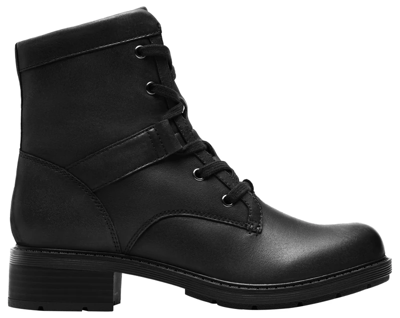 Clarks Hearth Parker Womens Black Leather, 5