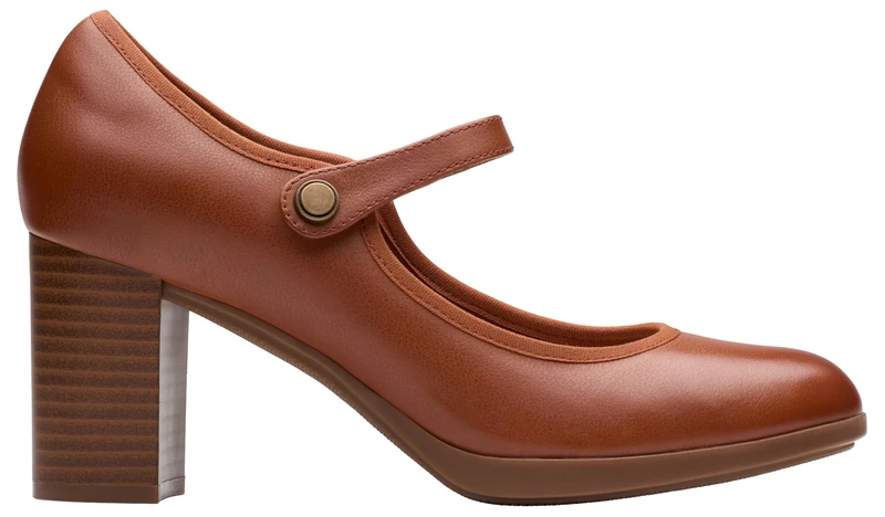 Clarks Bayla Lily Womens Tan Leather, 5