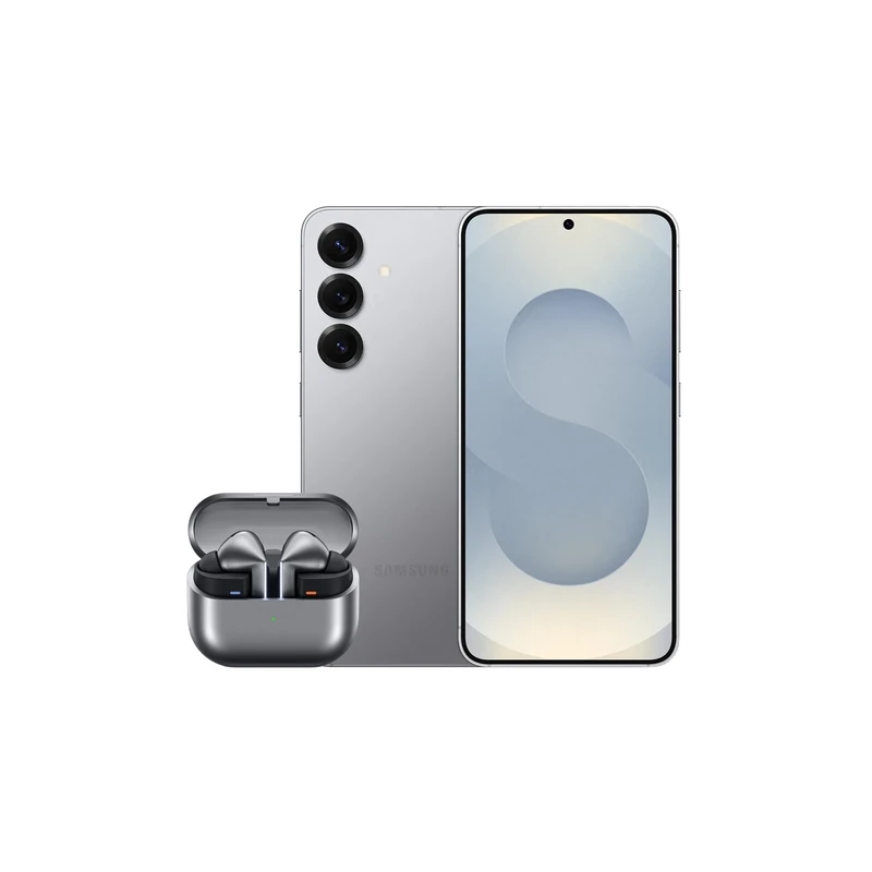 Samsung Galaxy S25 AI Smartphone, 12GB Memory, 256GB Storage, Silver Shadow and Galaxy Buds3 Pro, Grey (UK Version)
