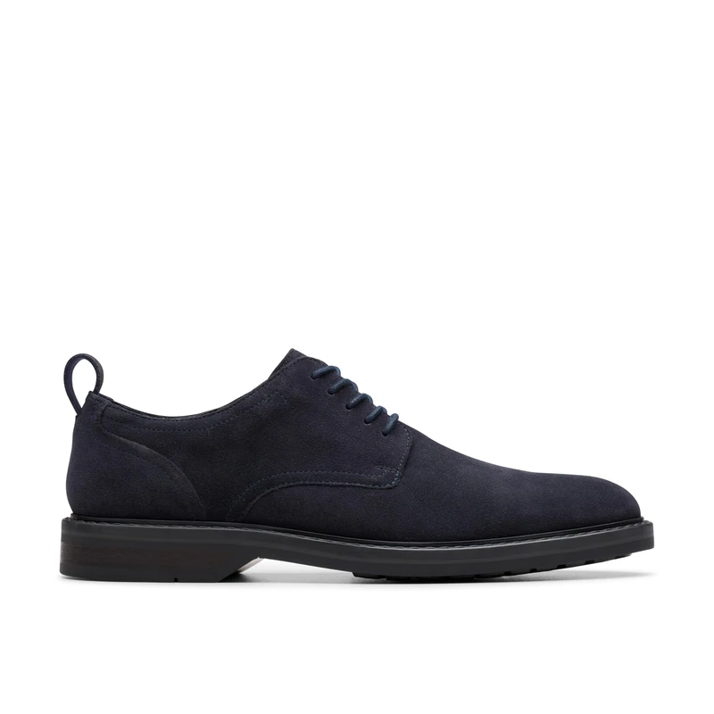 Clarks Mens Aldwin Lace - Navy Suede Derby Shoes - 8 UK