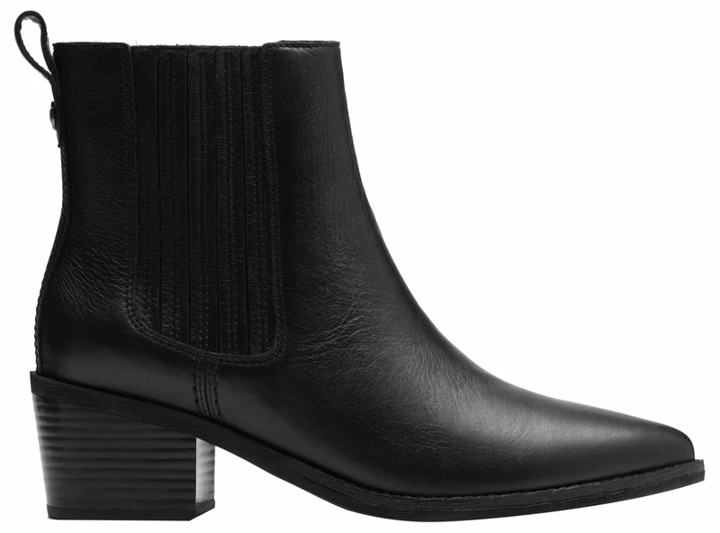 Clarks Premium Women's Morzine Top Fashion Boot, Black Leather, 6.5 UK