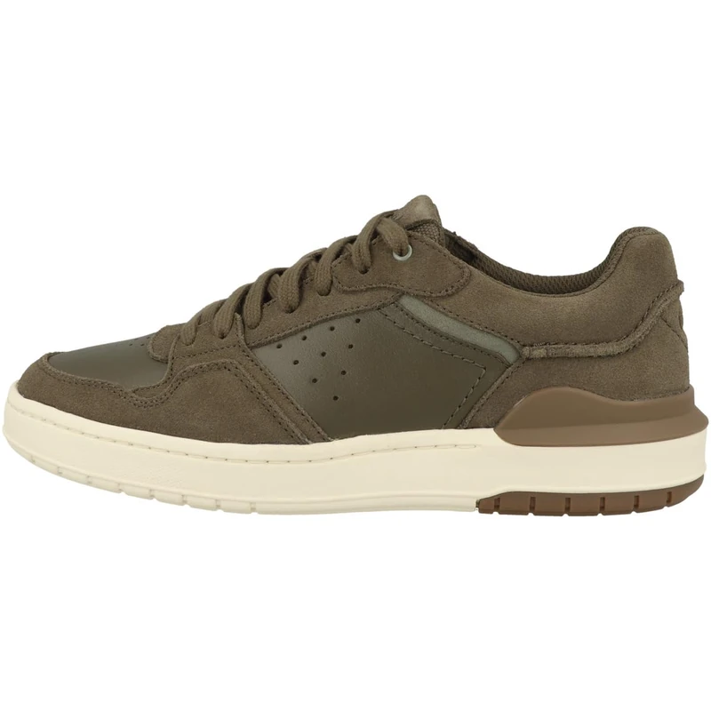 Clarks Premium Men's Courtlite2 Lo Sneaker, Khaki Suede, 8 UK
