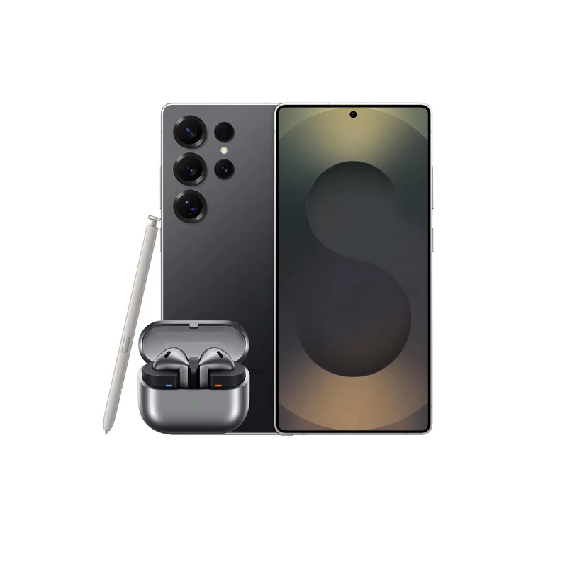 Samsung Galaxy S25 Ultra AI Smartphone, 12GB Memory, 1TB Storage, S Pen Included, Titanium Black and Galaxy Buds3, Grey (UK Version)