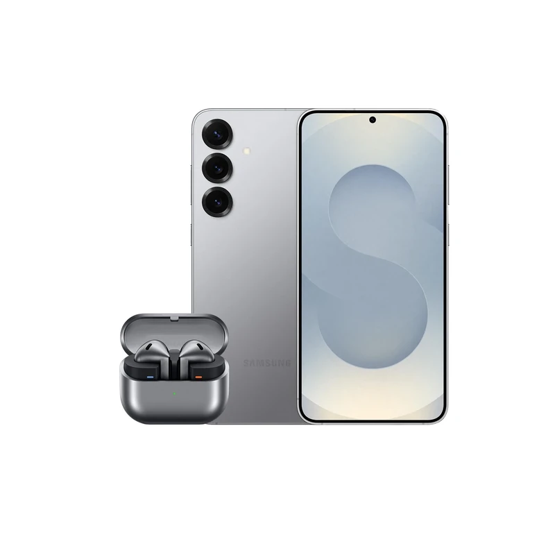 Samsung Galaxy S25+ AI Smartphone, 12GB Memory, 512GB Storage, Silver Shadow and Galaxy Buds3, Grey (UK Version)