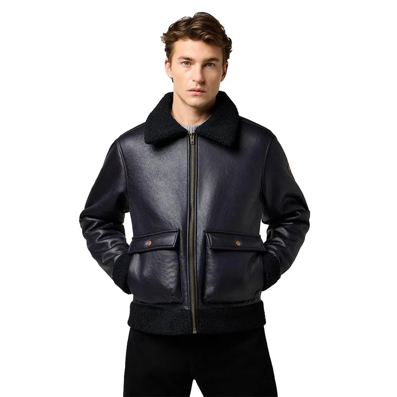 Wrangler Men's Shearling Jacket, Black, XXL