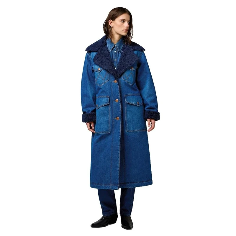 Wrangler Women's Wrange Coat Jacket, Sparkle Blue, XS