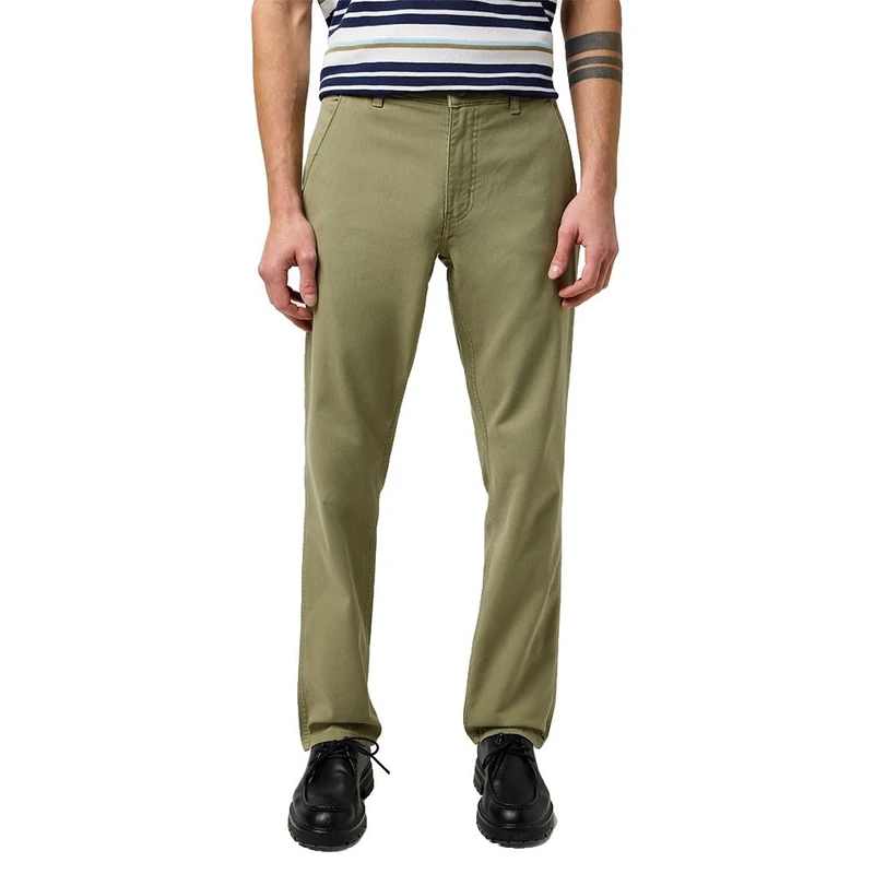 Wrangler Men's Regular Chino Pants, Aloe, 32 W/32 L