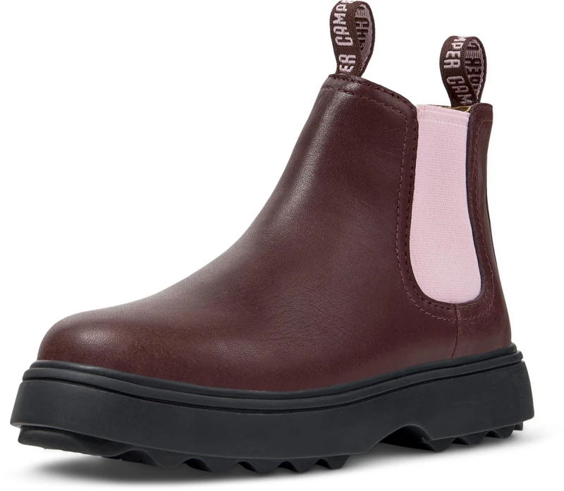 Camper Girls' Norte K900149Chelsea Bootie, Burgundy 026, 10 UK