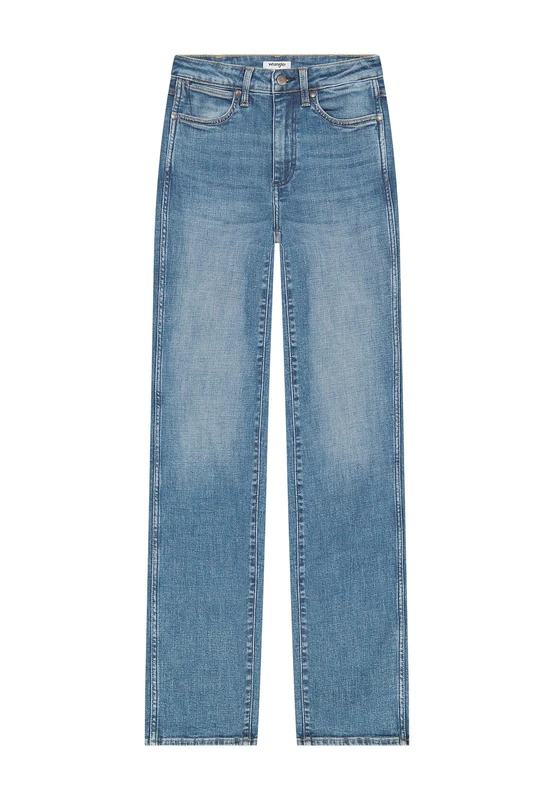 Wrangler Women's Straight Jeans, Indigo Valley, 32W x 32L