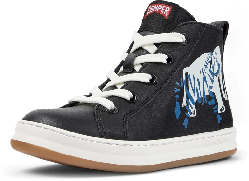 Camper Unisex Kid's Runner Four K900261 Sneaker Bootie, Black 010 TWS, 8 UK Child