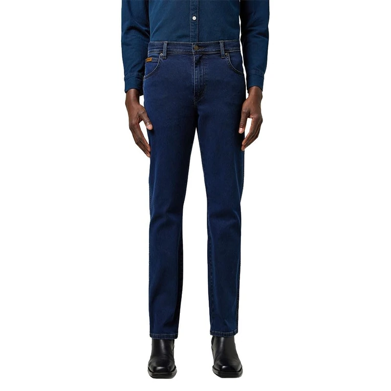 Wrangler Texas Men's Regular Fit Straight Leg Jeans, Rustic Navy, 30 W/30 L