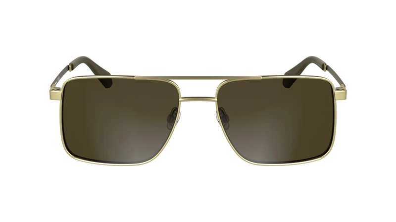 CALVIN KLEIN JEANS Men's Sunglasses CKJ25201S - Matte Gold with Solid Brown Lens