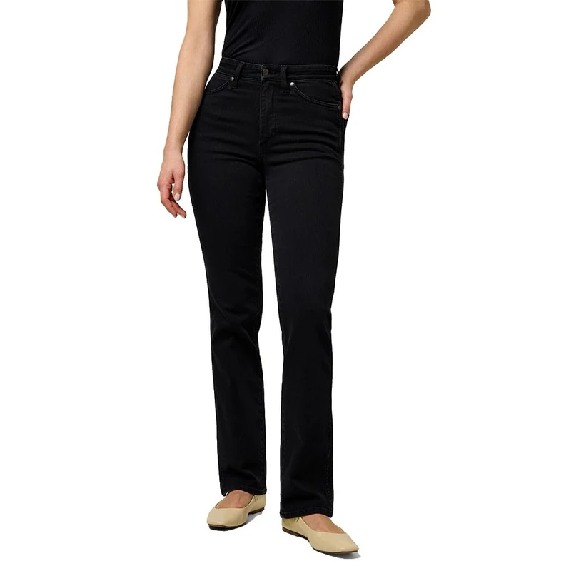 Wrangler Women's Straight Jeans, Nebula Black, 30W x 34L