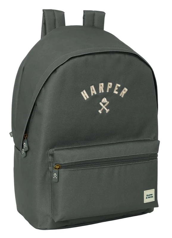 Safta HARPER & NEYER GREY – Backpack for Laptop 15.6 Inches and USB, Ideal for Young People of Different Ages, Recycled Fabric, Comfortable and Versatile, Quality and Resistance, 31 x 18 x 44 cm,