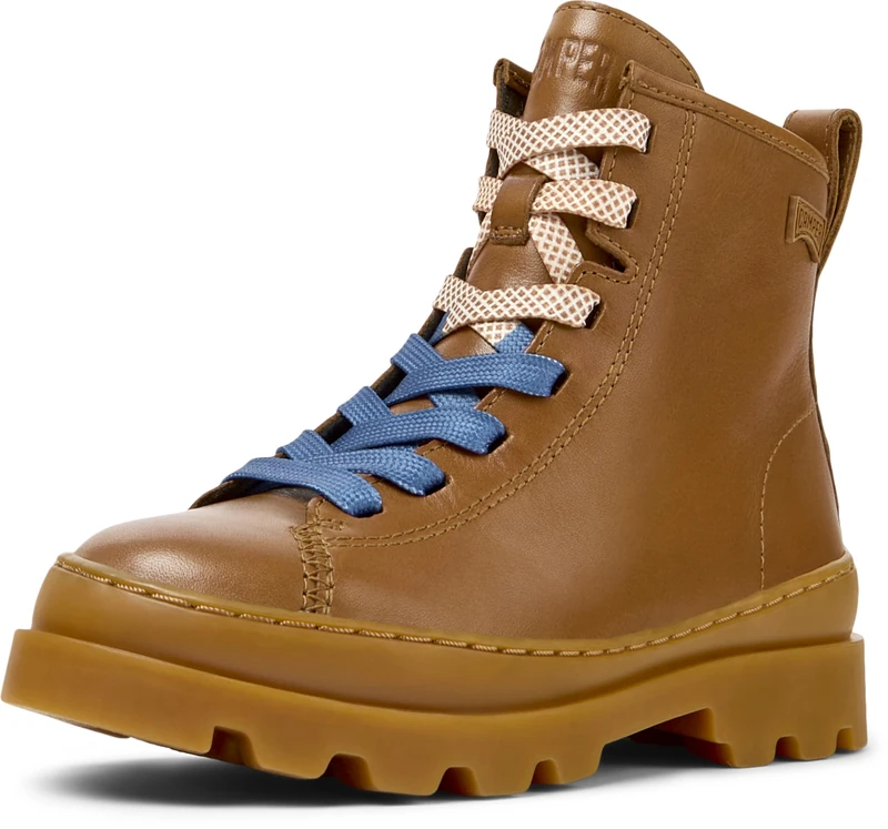 Camper Unisex Kid's Brutus K900179 Lace Up Bootie, Medium Brown 032 TWS, 10.5 UK Child