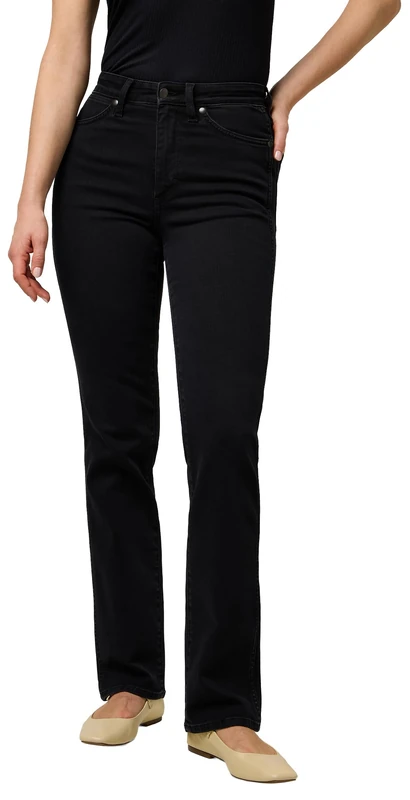 Wrangler Women's Straight Jeans, Nebula Black, 31W x 32L - Image 1