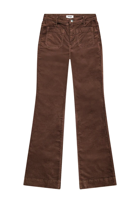 Wrangler Women's Flare Pants, Mahogany, 32W x 34L