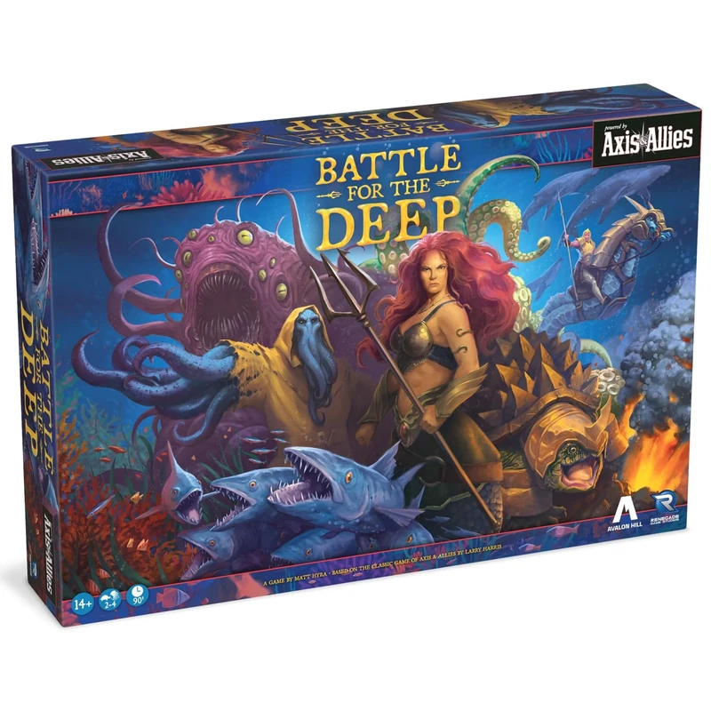 Renegade Game Studios Battle for the Deep – Axis & Allies Powered Underwater Strategy Board Game, 2v2 Tactical Warfare, 100+ Miniatures, 2-4 Players, Ages 14+