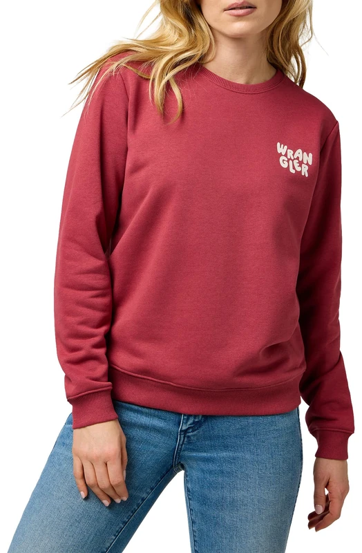Wrangler Women's Regular Sweat Sweatshirt, Earth Red, S