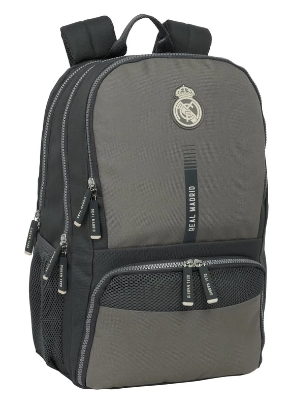Safta Real Madrid 3rd Team 24/25 – Padel Backpack, Sports Backpack, Ideal for Different Ages, Comfortable and Versatile, Quality and Resistance, 30 x 17 x 42 cm, grey, M, Casual