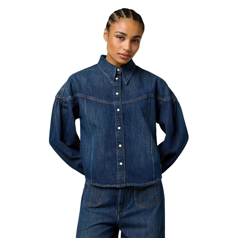 Wrangler Women's Pintuck Shirt, Homestead Haze, M