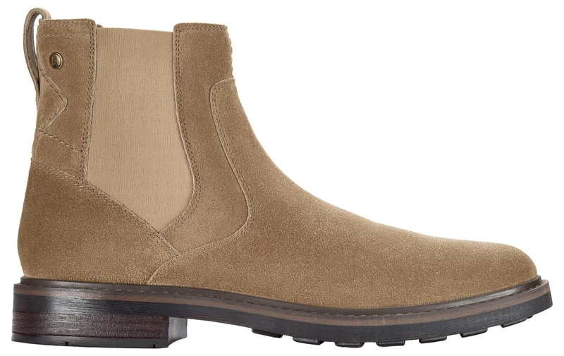 Clarks Premium Men's Newford Easy Chelsea Boot, Dark Sand Suede, 10 UK