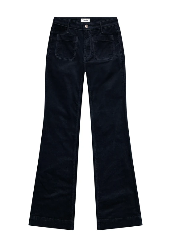 Wrangler Women's Flare Pants, Dark Navy, 29W x 34L
