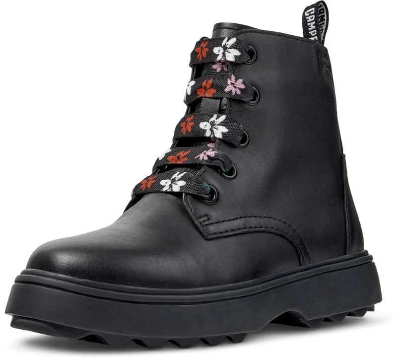 Camper Norte K900150 Lace Up Bootie, Black 021, 37 EU, Black 021, 4 UK