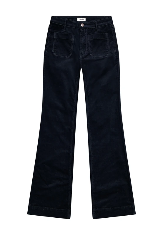 Wrangler Women's Flare Pants, Dark Navy, 28W x 30L