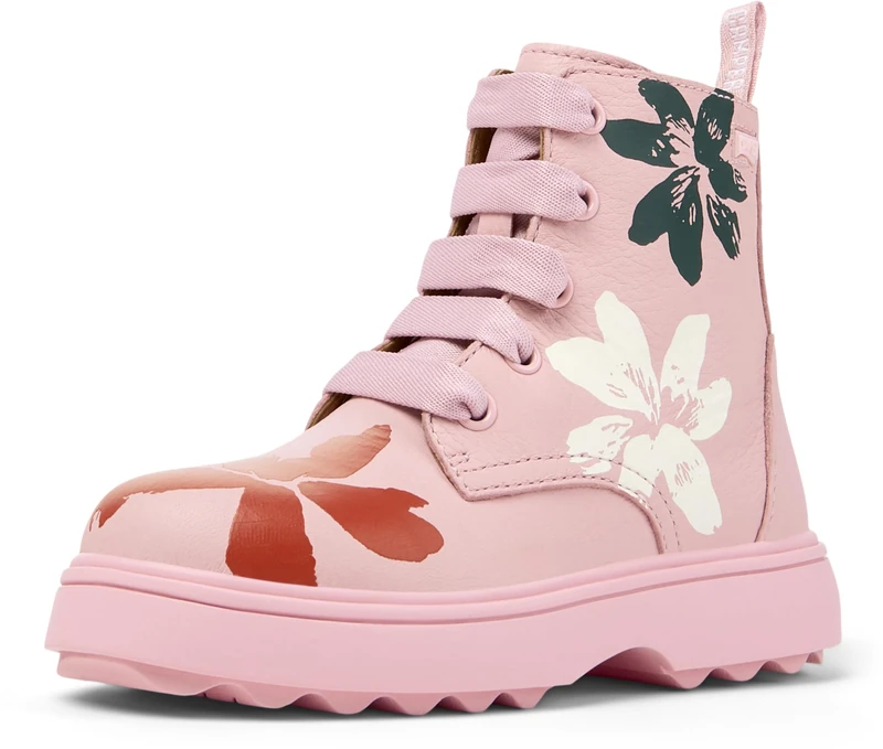 Camper Norte K900150 Lace Up Bootie, Medium Pink 020 TWS, 28 EU, Medium Pink 020 Tws, 10 UK Child