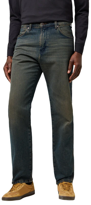 Wrangler Men's Frontier Jeans, Nebula Black, 38 W/32 L