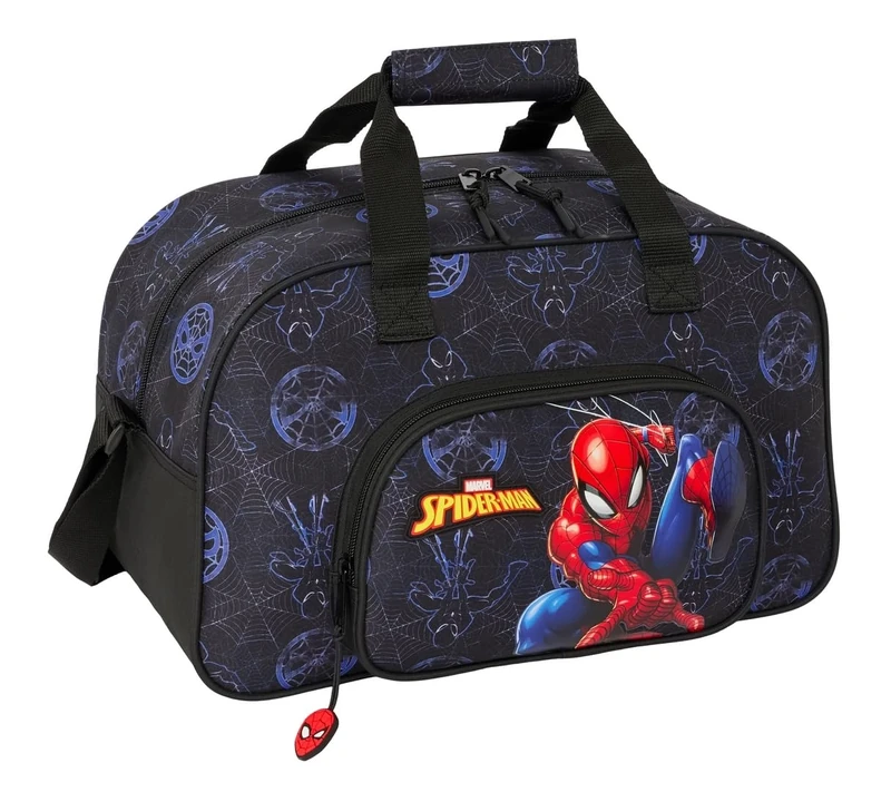 Safta SPIDERMAN ATTACK – Sports Bag, Backpack, Ideal for Children of Different Ages, Comfortable and Versatile, Quality and Resistance, 40 x 23 x 24 cm, Black/White, M, Casual